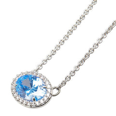 スワロフスキー ネックレス シルバー ブルー メタル レディース SWAROVSKI 【中古】