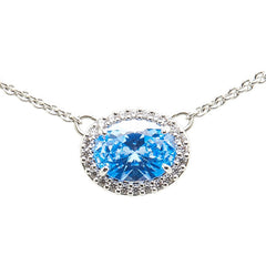 スワロフスキー ネックレス シルバー ブルー メタル レディース SWAROVSKI 【中古】