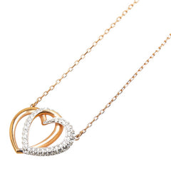 スワロフスキー Dear Medium ディア ミディアム 2連ハート ネックレス 5194826 ローズゴールド メッキ レディース SWAROVSKI 【中古】