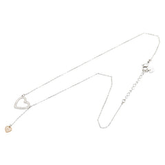 スワロフスキー ハート モチーフ ラインストーン ネックレス シルバー メタル レディース SWAROVSKI 【中古】