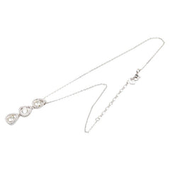 スワロフスキー 3連ストーン ラインストーン ネックレス シルバー メタル レディース SWAROVSKI 中古