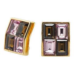 スワロフスキー イヤリング ゴールド パープル メッキ レディース SWAROVSKI 【中古】