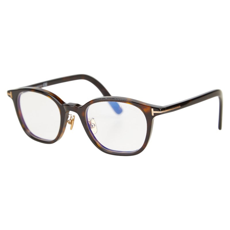 トムフォード メガネ 伊達メガネ アジアンフィット TF5858 D-B 052 ブラウン プラスチック メンズ TOM FORD 【中古】