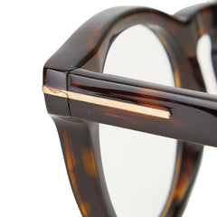 トムフォード メガネ 度入り アジアンフィット TF5489 052 ブラウン プラスチック メンズ TOM FORD 【中古】