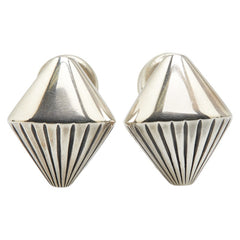 ジョージジェンセン ひし形 モチーフ ピアス シルバー SV925 シルバー レディース Georg Jensen 【中古】