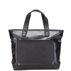 マークジェイコブス ロゴ トートバッグ ハンドバッグ ブラック レザー レディース MARC JACOBS 【中古】