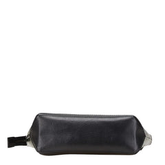 マークジェイコブス ポーチ カーキ ブラック PVC レザー レディース MARC JACOBS 【中古】