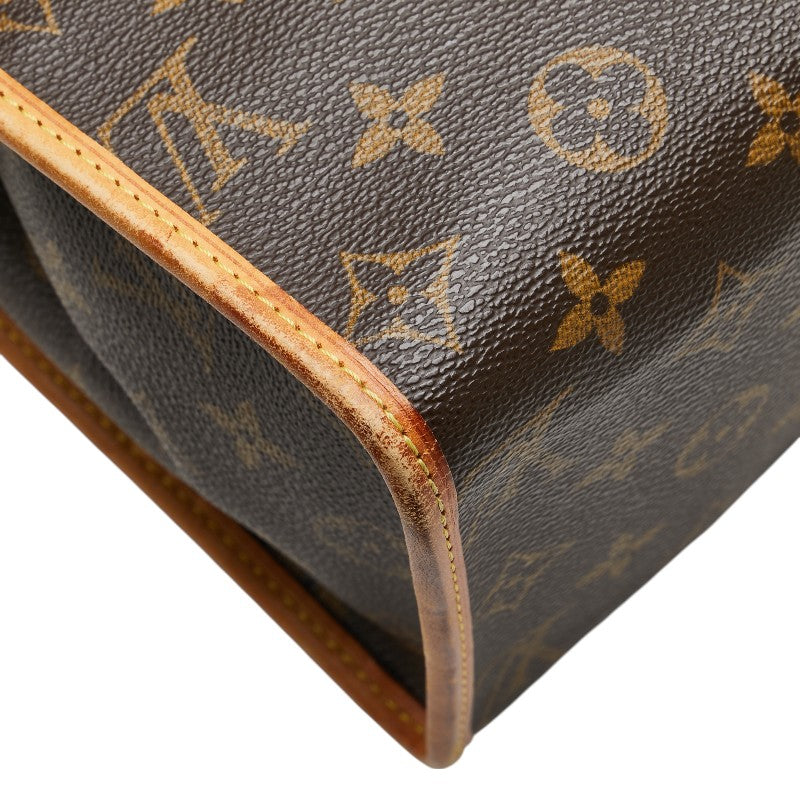 ルイ ヴィトン モノグラム ポパンクール オ ショルダーバッグ トートバッグ M40007 ブラウン PVC レザー レディース LOUIS VUITTON 【中古】