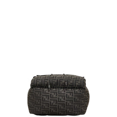 フェンディ ズッカ リュック バックパック ブラック ブラウン キャンバス レザー レディース FENDI 【中古】
