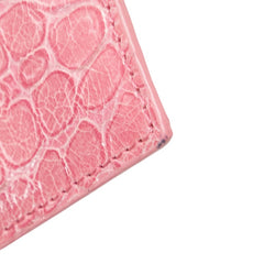 ミュウミュウ クロコ型押し カードケース ピンク レザー レディース MIUMIU 【中古】