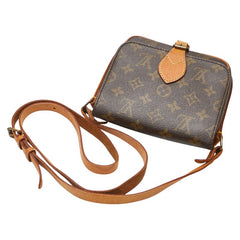 ルイ ヴィトン モノグラム ミニ カルトシエール 斜め掛け ショルダーバッグ M51254 ブラウン PVC レザー レディース LOUIS VUITTON 【中古】