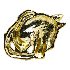 K18YG イエローゴールド ダイヤ0.03ct 馬 ホース モチーフ タイピン メンズ 【中古】