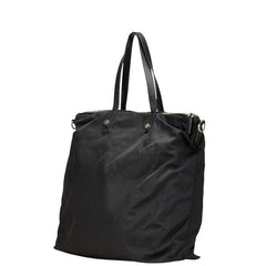 プラダ ドクロ スカル スタッズ ハンドバッグ トートバッグ ブラック ナイロン レザー レディース PRADA 【中古】