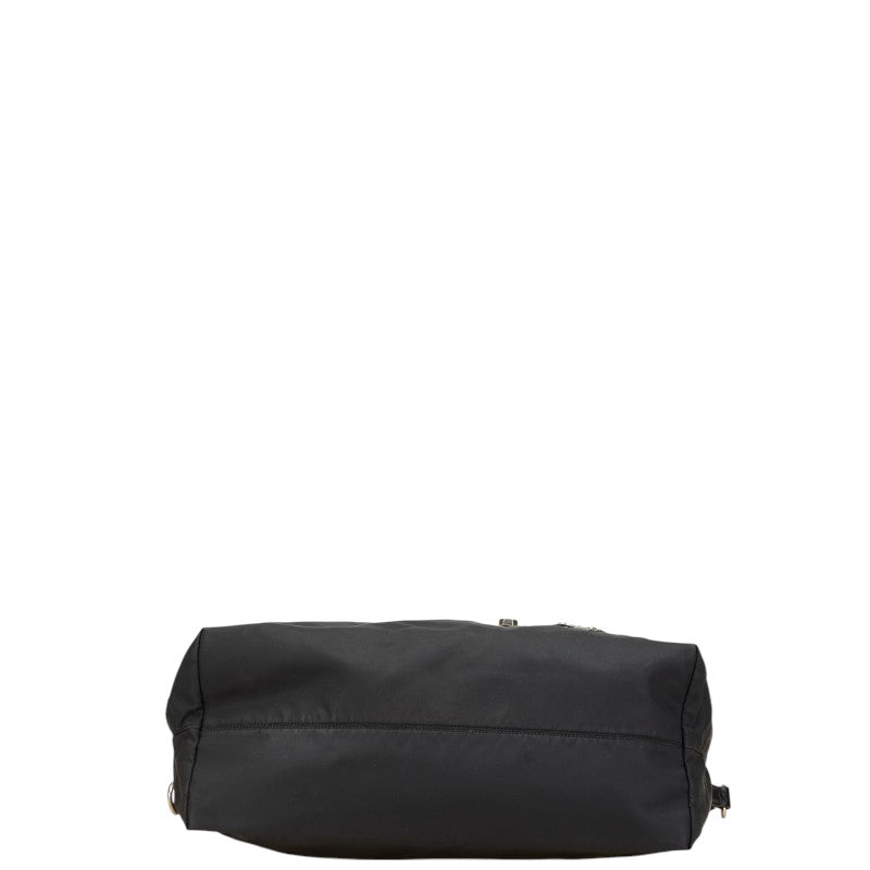 プラダ ドクロ スカル スタッズ ハンドバッグ トートバッグ ブラック ナイロン レザー レディース PRADA 【中古】