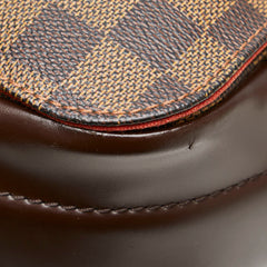 ルイ ヴィトン ダミエ バスティーユ 斜め掛け ショルダーバッグ N45258 ブラウン PVC レザー メンズ LOUIS VUITTON 【中古】