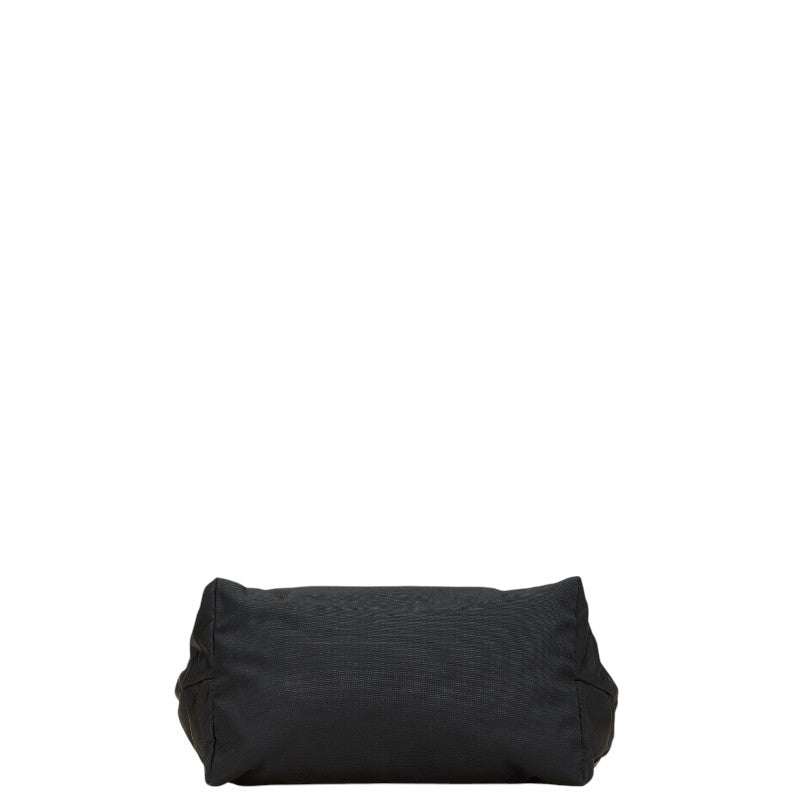 グッチ ロゴ トートバッグ 019 0493 ブラック ナイロン レザー レディース GUCCI 【中古】