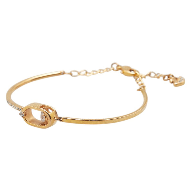 スワロフスキー ラインストーン ブレスレット ゴールド メッキ レディース SWAROVSKI 【中古】