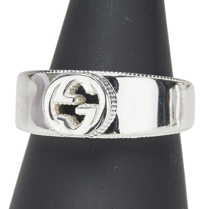 グッチ インターロッキングG リング 指輪 #19 SV925 シルバー メンズ GUCCI 【中古】