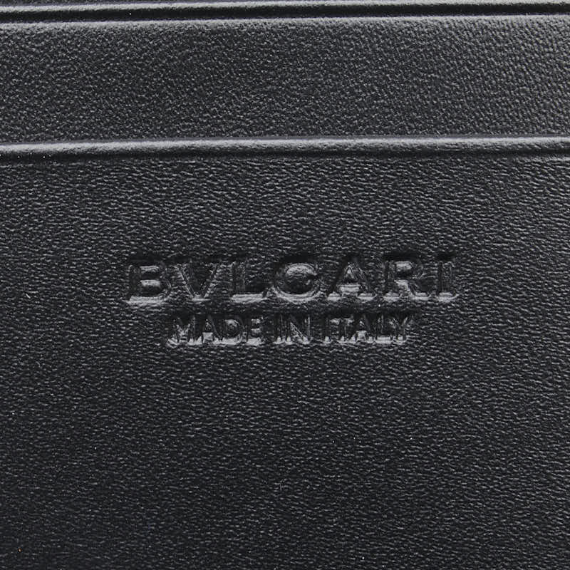 ブルガリ フラグメントケース コインケース ブラック レザー メンズ BVLGARI 【中古】