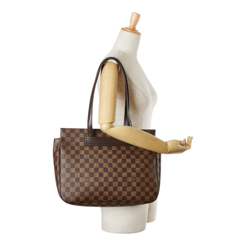 ルイ ヴィトン ダミエ パリオリPM ハンドバッグ トートバッグ N51123 ブラウン PVC レザー レディース LOUIS VUITTON 【中古】