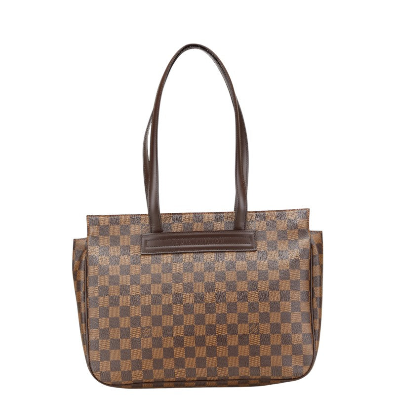 ルイ ヴィトン ダミエ パリオリPM ハンドバッグ トートバッグ N51123 ブラウン PVC レザー レディース LOUIS VUITTON 【中古】