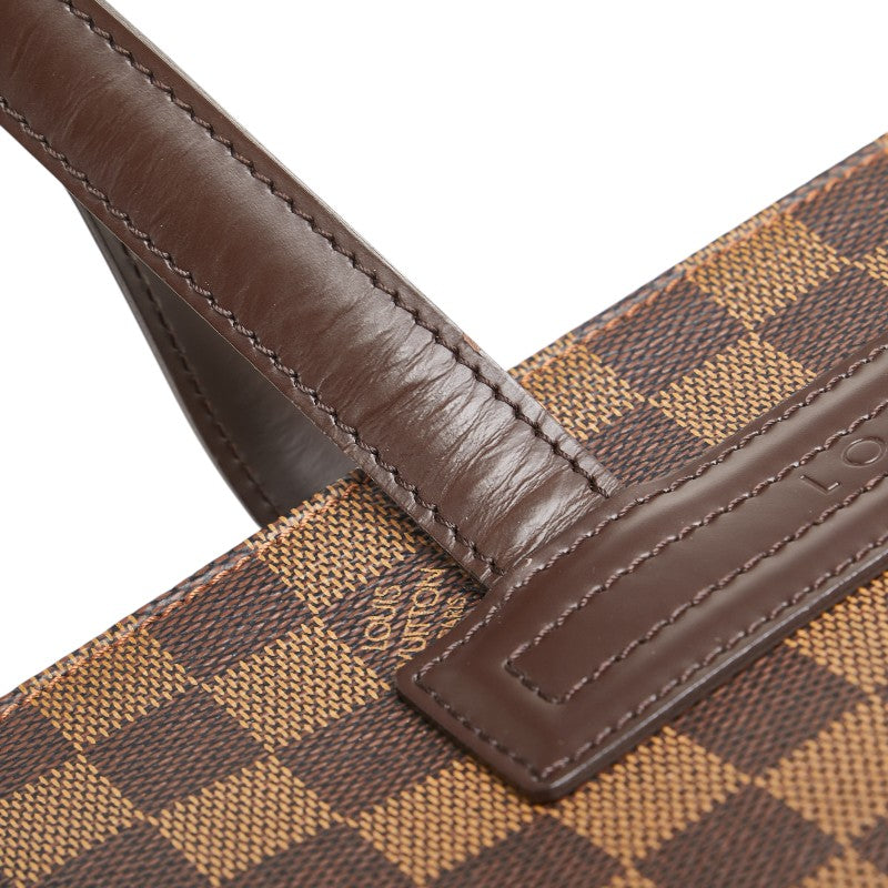 ルイ ヴィトン ダミエ パリオリPM ハンドバッグ トートバッグ N51123 ブラウン PVC レザー レディース LOUIS VUITTON 【中古】