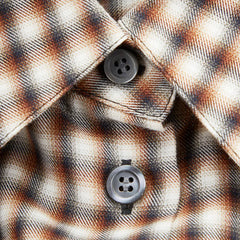 ロエベ チェック アナグラム 長袖シャツ サイズ:34 ブラウン ブラック コットン ポリエステル レディース LOEWE 【中古】