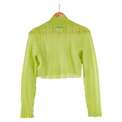 フェンディ ニット セーター サイズ:36 FZX892 ライトグリーン ポリエステル ウール モヘヤ レディース FENDI 【中古】