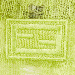 フェンディ ニット セーター サイズ:36 FZX892 ライトグリーン ポリエステル ウール モヘヤ レディース FENDI 【中古】