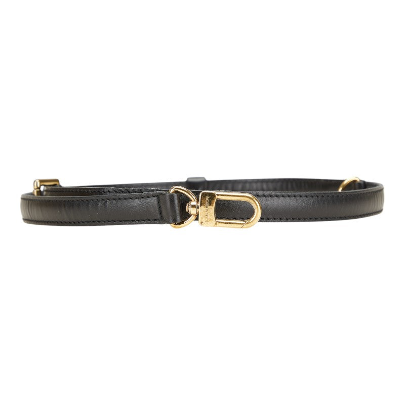 ルイ ヴィトン ショルダーストラップ ブラック ゴールド レザー レディース LOUIS VUITTON 【中古】
