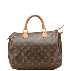 ルイ ヴィトン モノグラム スピーディ30 ハンドバッグ M41526 ブラウン PVC レザー レディース LOUIS VUITTON 【中古】
