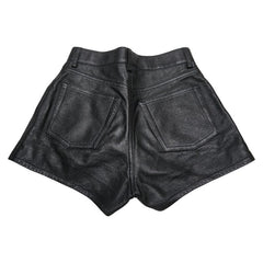 サンローラン ショートパンツ サイズ:F34 ブラック レザー レディース SAINT LAURENT 【中古】