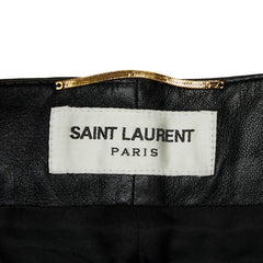 サンローラン ショートパンツ サイズ:F34 ブラック レザー レディース SAINT LAURENT 【中古】