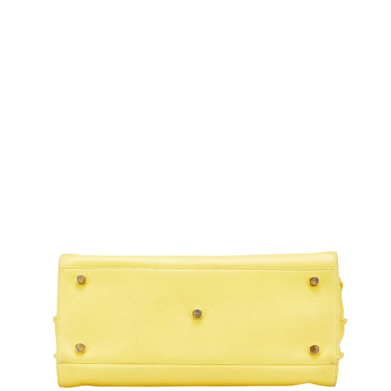 サンローラン サックドジュール ハンドバッグ ショルダーバッグ 2WAY 324823 イエロー レザー レディース SAINT LAURENT 【中古】
