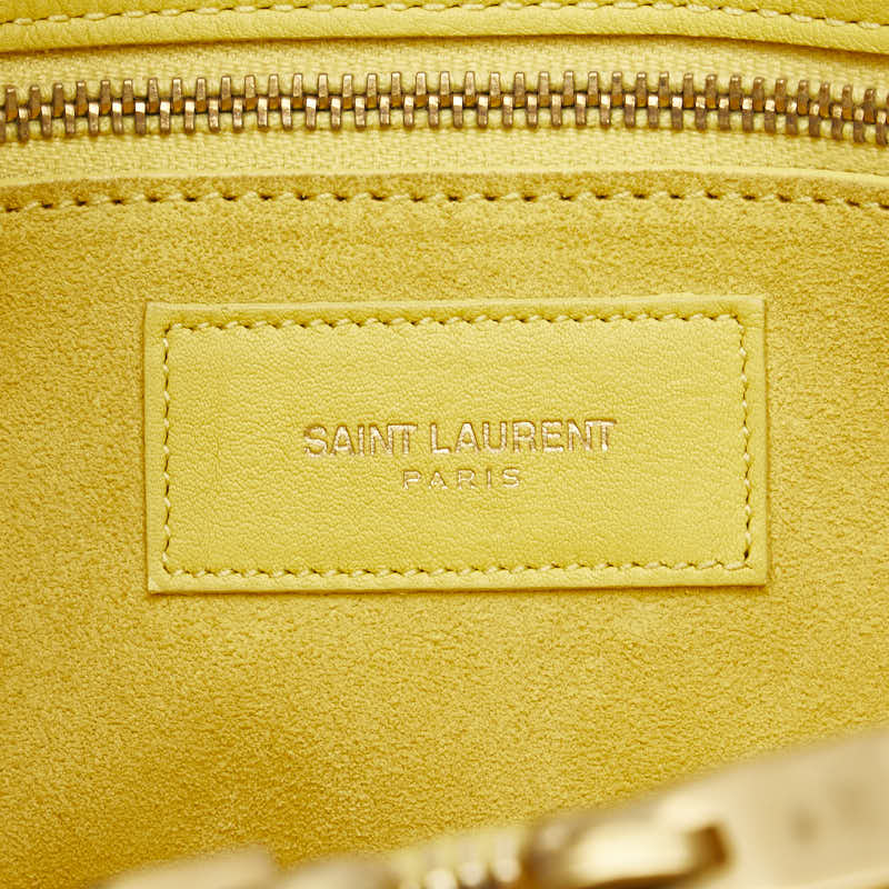 サンローラン サックドジュール ハンドバッグ ショルダーバッグ 2WAY 324823 イエロー レザー レディース SAINT LAURENT 【中古】
