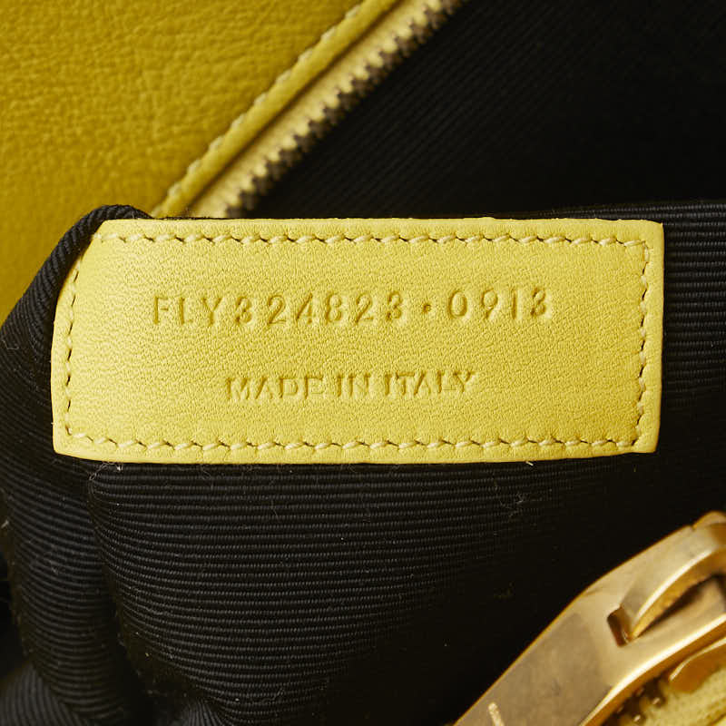 サンローラン サックドジュール ハンドバッグ ショルダーバッグ 2WAY 324823 イエロー レザー レディース SAINT LAURENT 【中古】