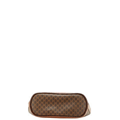 セリーヌ マカダム ハンドバッグ ブラウン PVC レザー レディース CELINE 【中古】