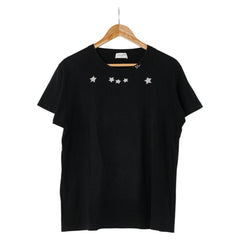 サンローラン スター 星 半袖Ｔシャツ サイズ:M 412182 ブラック コットン レディース SAINT LAURENT 【中古】