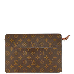 ルイ ヴィトン モノグラム ポシェット オム クラッチバッグ セカンドバッグ M51795 ブラウン PVC レディース LOUIS VUITTON 【中古】