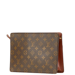 ルイ ヴィトン モノグラム ポシェット オム クラッチバッグ セカンドバッグ M51795 ブラウン PVC レディース LOUIS VUITTON 【中古】
