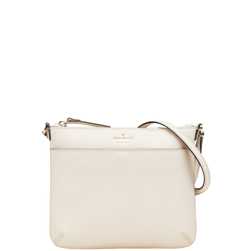 ケイトスペード キャメロンストリート 斜め掛け ショルダーバッグ ベージュ レザー レディース Kate Spade 【中古】