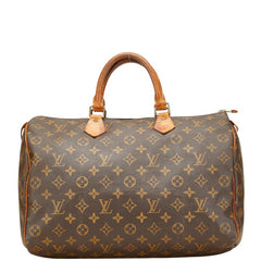 ルイ ヴィトン モノグラム スピーディ35 ハンドバッグ ボストンバッグ M41524 ブラウン PVC レザー レディース LOUIS VUITTON 【中古】
