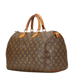 ルイ ヴィトン モノグラム スピーディ35 ハンドバッグ ボストンバッグ M41524 ブラウン PVC レザー レディース LOUIS VUITTON 【中古】