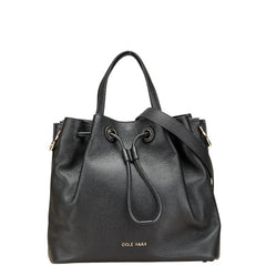 コールハーン バケットバッグ ハンドバッグ ショルダーバッグ 2WAY ブラック レザー レディース COLE HAAN 【中古】