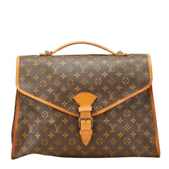 ルイ ヴィトン モノグラム ビバリー41 ハンドバッグ M51121 ブラウン PVC レザー レディース LOUIS VUITTON 【中古】