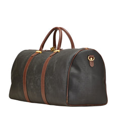 ダンヒル ボストンバッグ ショルダーバッグ 2WAY ブラック ブラウン PVC レザー レディース Dunhill 【中古】