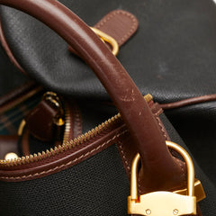 ダンヒル ボストンバッグ ショルダーバッグ 2WAY ブラック ブラウン PVC レザー レディース Dunhill 【中古】