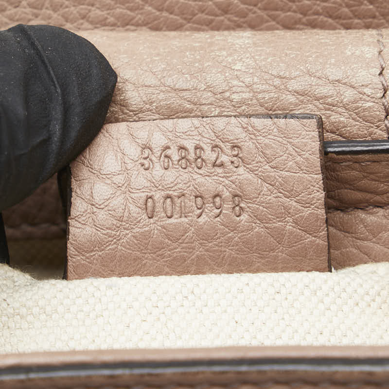 グッチ バンブー ミニショッパー ハンドバッグ ショルダーバッグ 2WAY 368823 ピンク レザー レディース GUCCI 【中古】