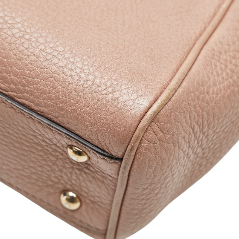 グッチ バンブー ミニショッパー ハンドバッグ ショルダーバッグ 2WAY 368823 ピンク レザー レディース GUCCI 【中古】