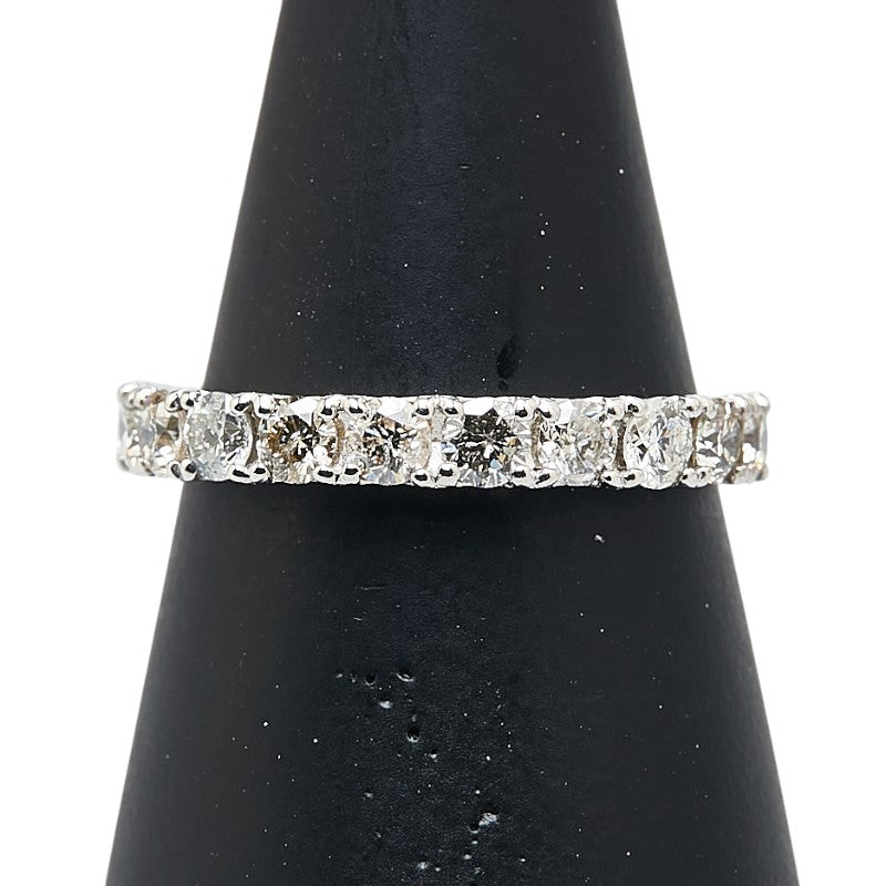 Pt900 プラチナ ダイヤ1.00ct ハーフエタニティ リング 指輪 レディース 12.5号 【中古】